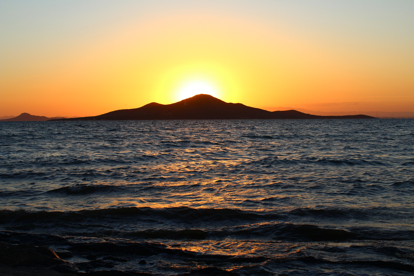 Sonnenuntergang, Mar Menor, La Manga