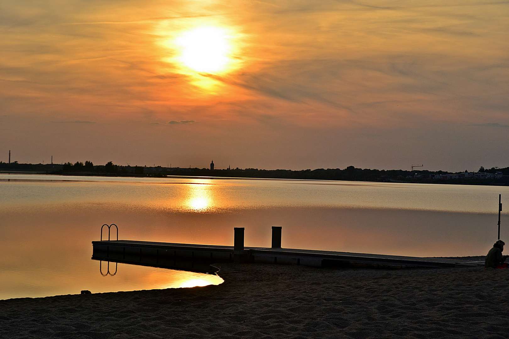 Sonnenuntergang Markleeberger See