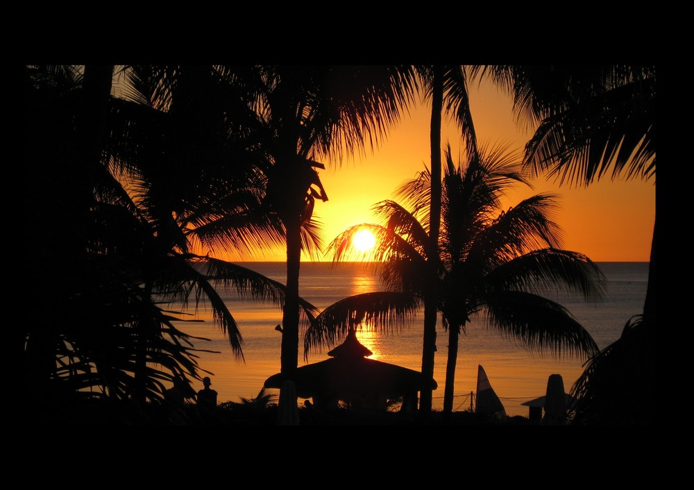 Sonnenuntergang Mauritius Orange