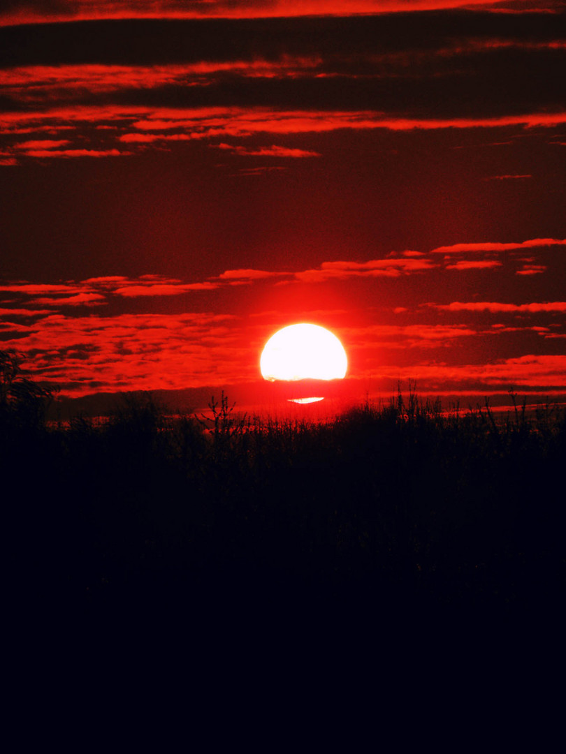 Sonnenuntergang mit Asche-Effekt