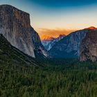 Sonnenuntergang mit Blick auf das Yosemite Valley