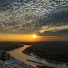 Sonnenuntergang mit Blick auf die Donau