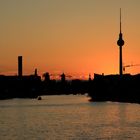 Sonnenuntergang mit Blick auf die Spree