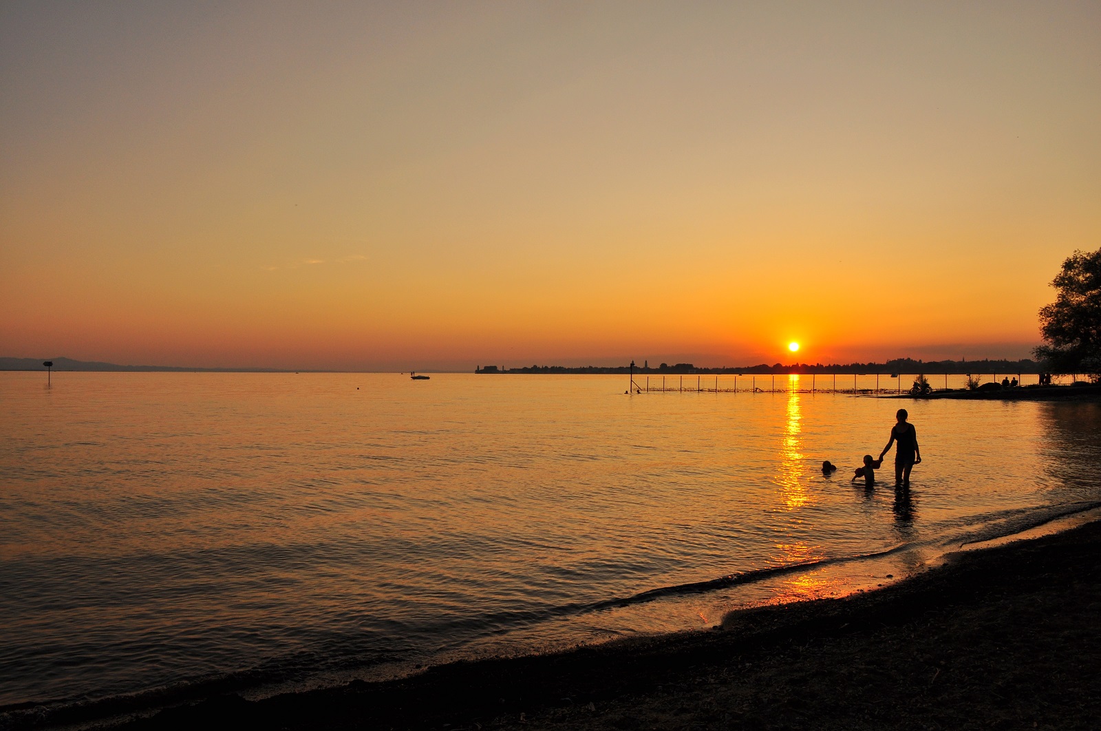 Sonnenuntergang mit Blick auf Lindau