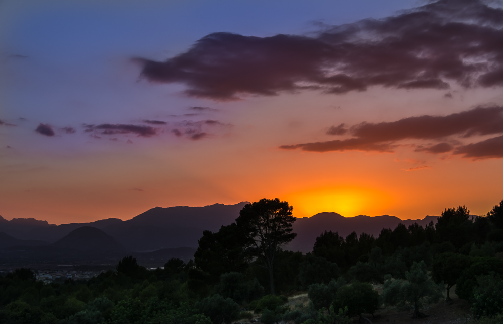 Sonnenuntergang mit Blick auf Port d'Alcúdia/Mallorca