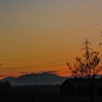 Sonnenuntergang mit Blick auf Schneeberg