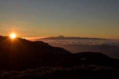Sonnenuntergang mit Blick auf Teneriffa
