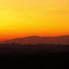 Sonnenuntergang mit Blick Richtung Taunus