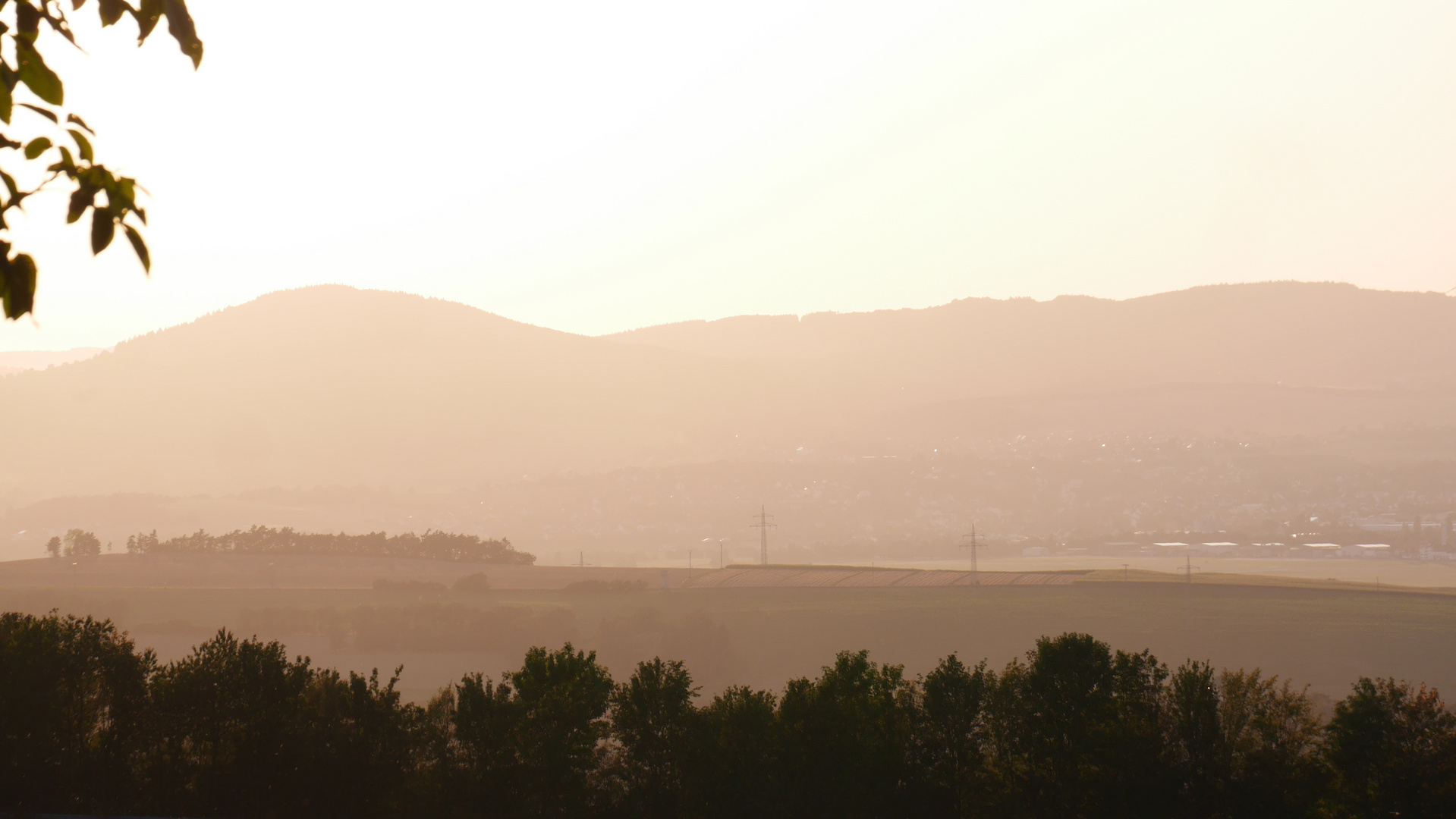 Sonnenuntergang mit Blick über Ochtendung