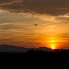 Sonnenuntergang mit Blick zum Inselsberg