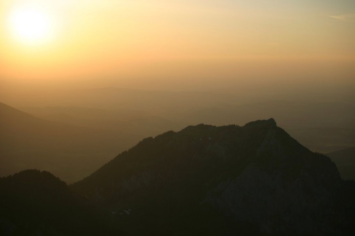 Sonnenuntergang mit Breitenstein