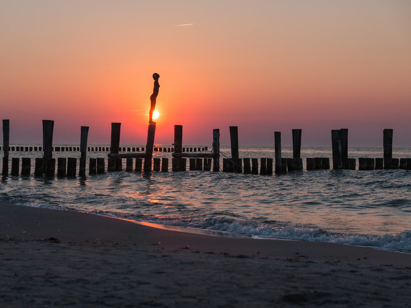 Sonnenuntergang mit Dame