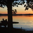 Sonnenuntergang mit der Familie