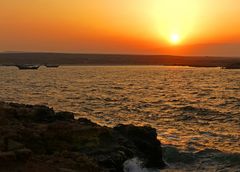 Sonnenuntergang mit Dhows