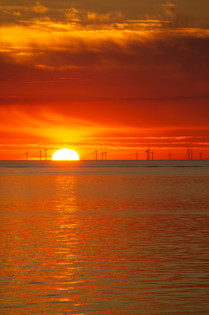 Sonnenuntergang mit Energiewende