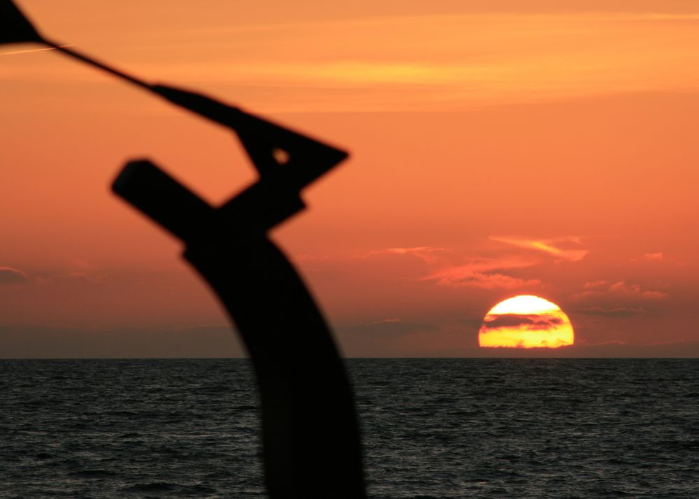 Sonnenuntergang mit Figur..