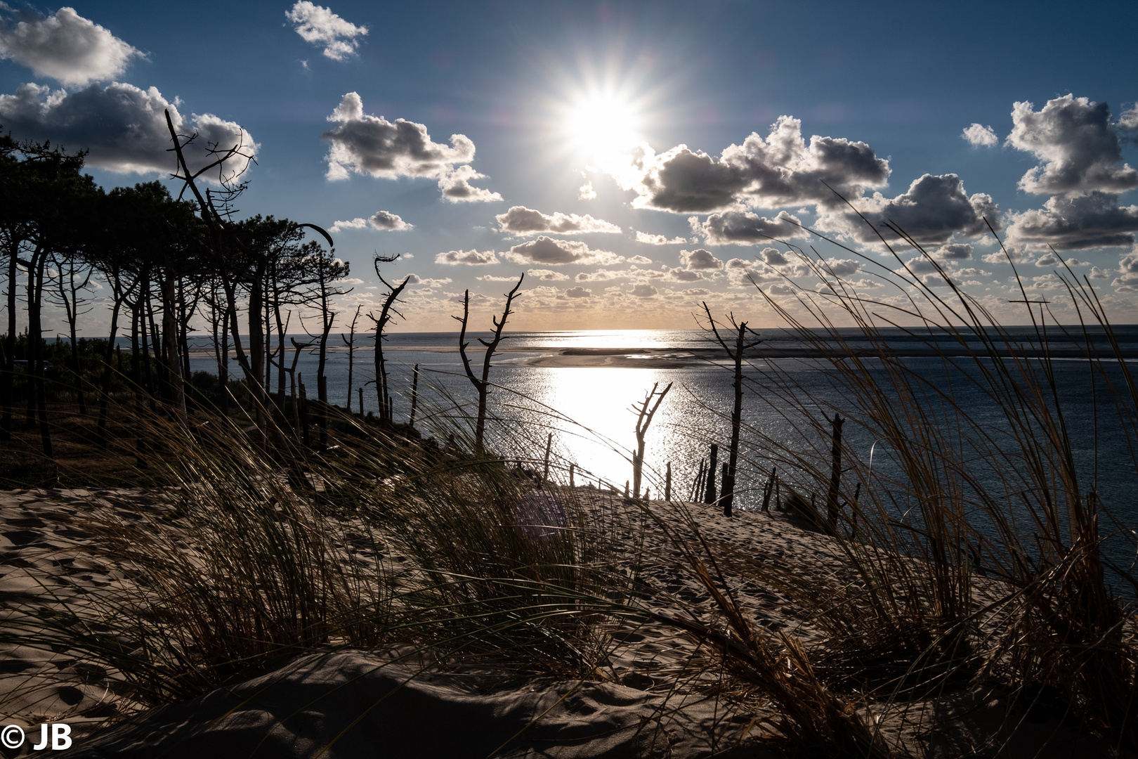 Sonnenuntergang mit Gleitschirm am Strand