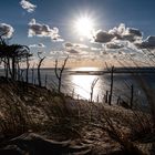 Sonnenuntergang mit Gleitschirm am Strand