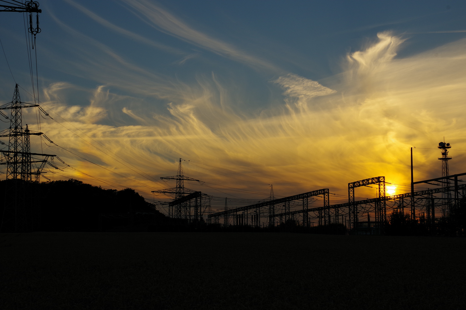 Sonnenuntergang mit Halo