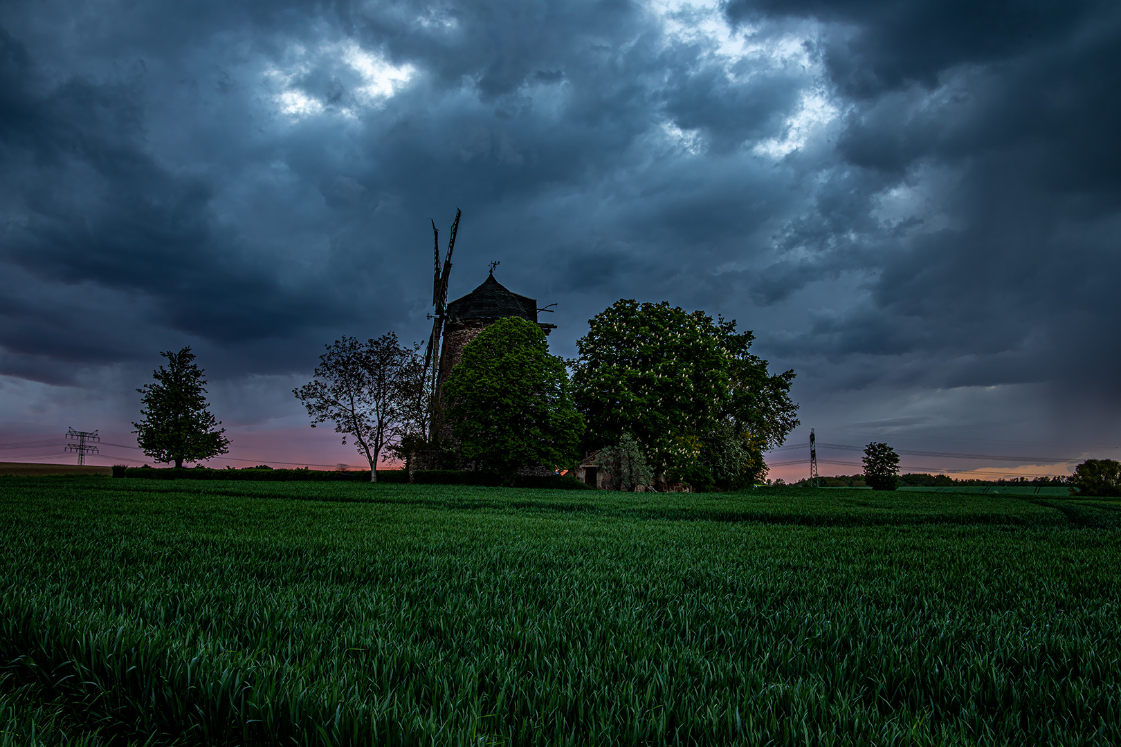 Sonnenuntergang mit Hindernissen...