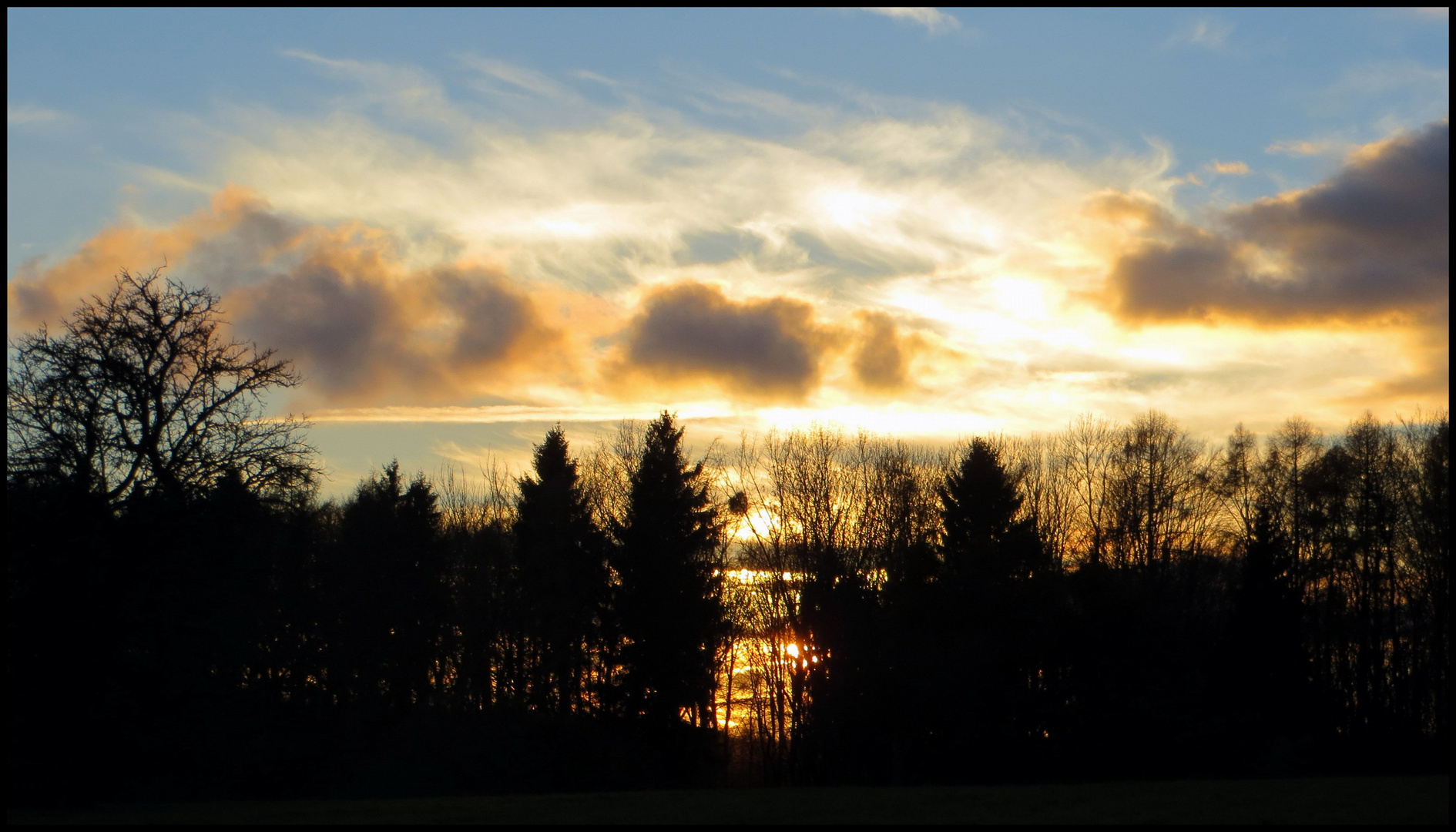 Sonnenuntergang mit Horst