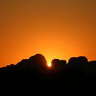 Sonnenuntergang mit Kata Tjuta