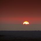 Sonnenuntergang mit Krabbenkutter