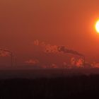 Sonnenuntergang mit Kraftwerk