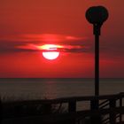 Sonnenuntergang mit Lampe - Wustrow