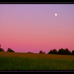 Sonnenuntergang mit Mond