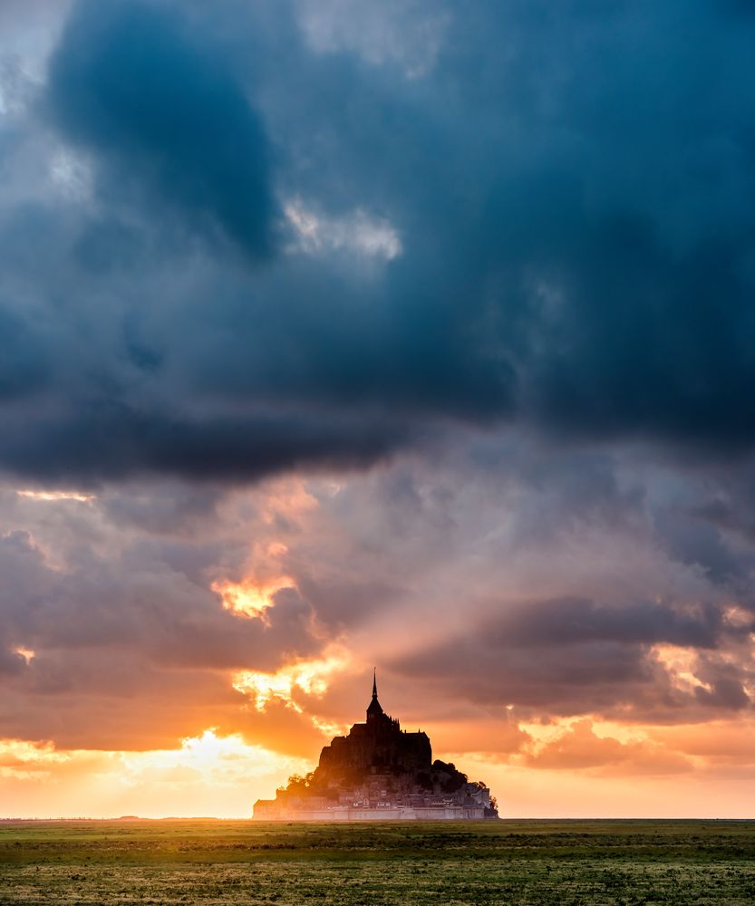 Sonnenuntergang mit Mont Saint Michel #2
