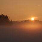 Sonnenuntergang mit Nebel