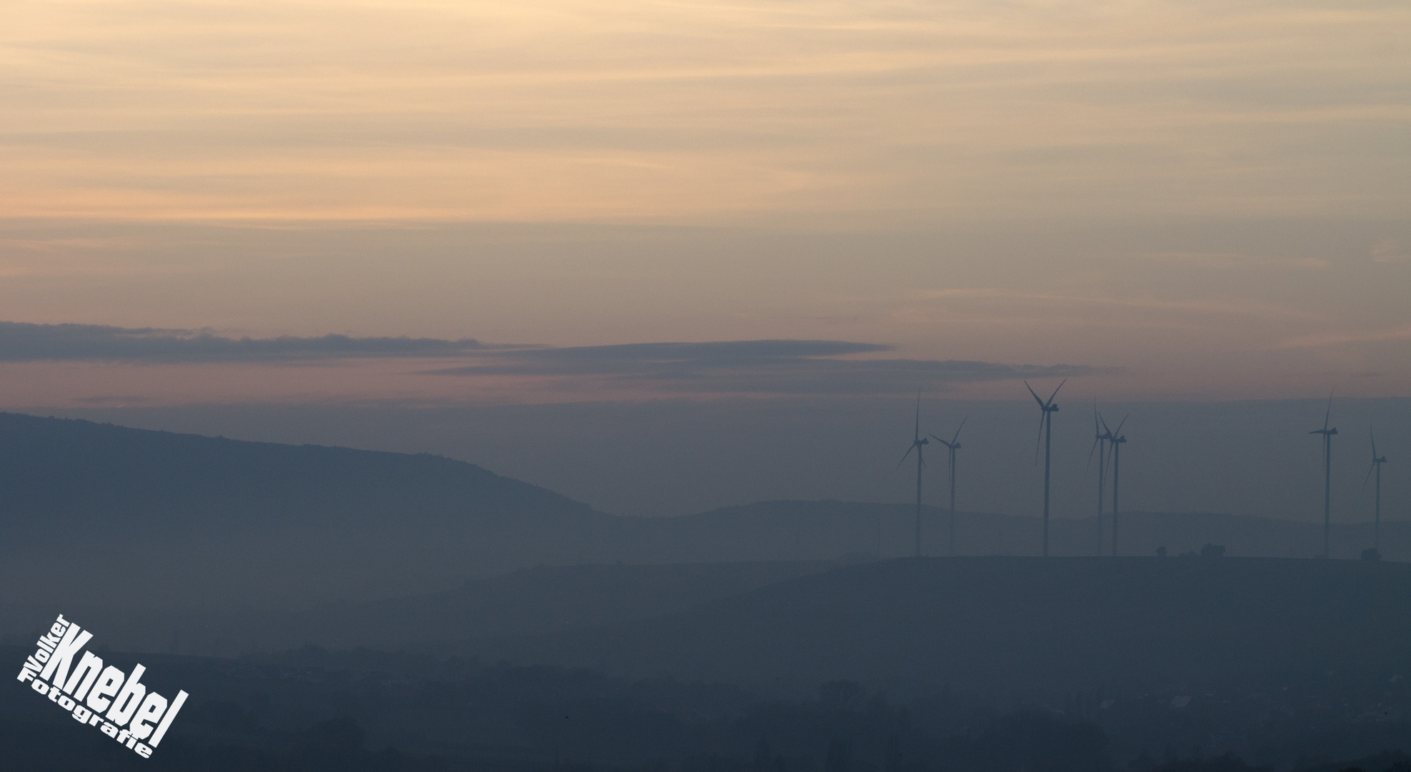 Sonnenuntergang mit Nebel