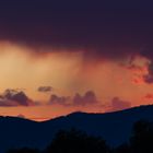 Sonnenuntergang mit Regen