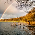 Sonnenuntergang mit Regenbogen