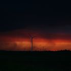 Sonnenuntergang mit Regenschauer