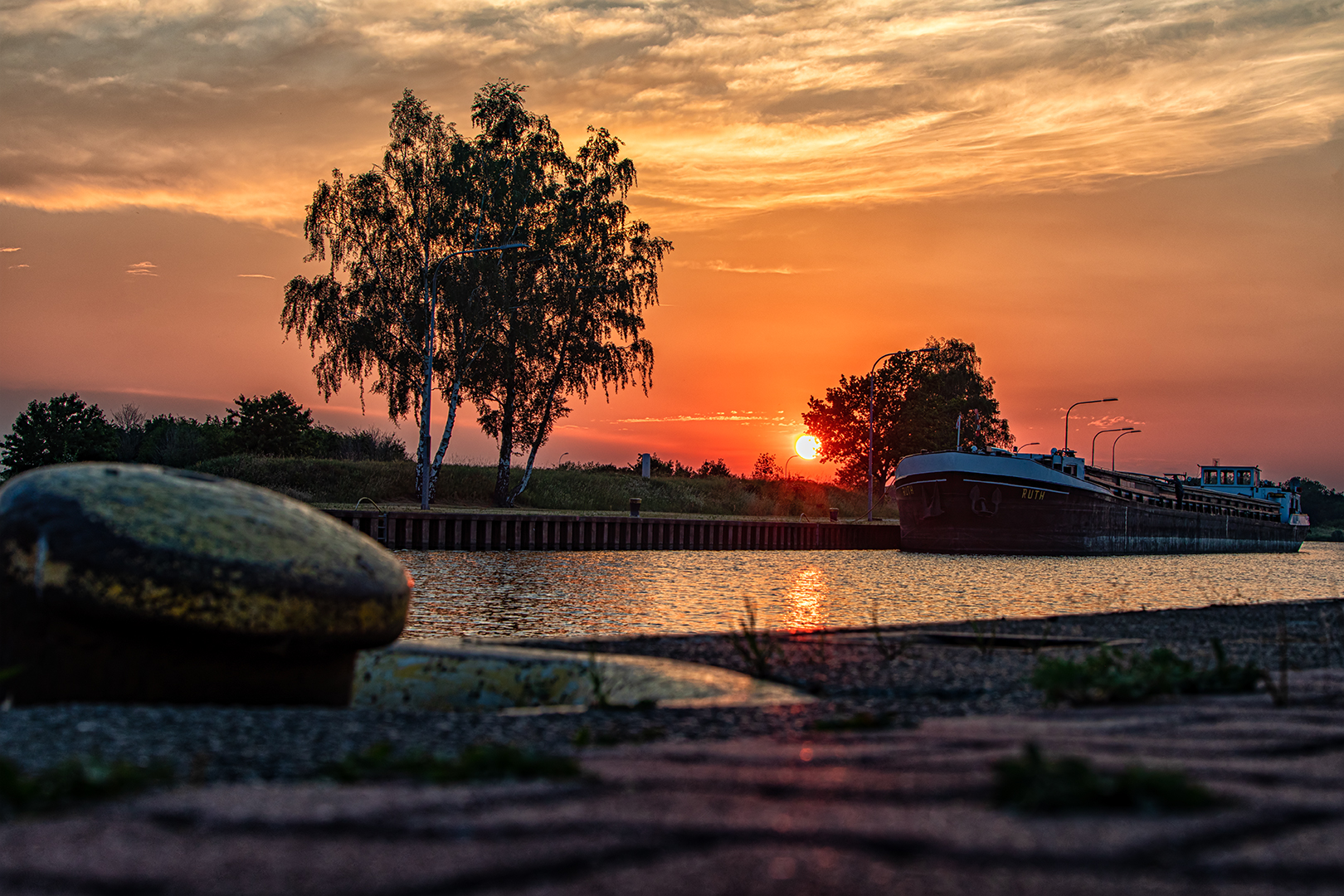 Sonnenuntergang mit Ruth...