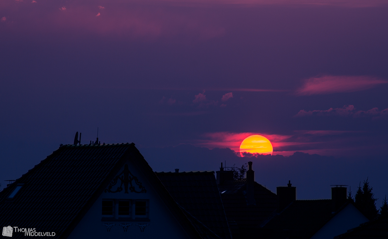 Sonnenuntergang mit Saharasand