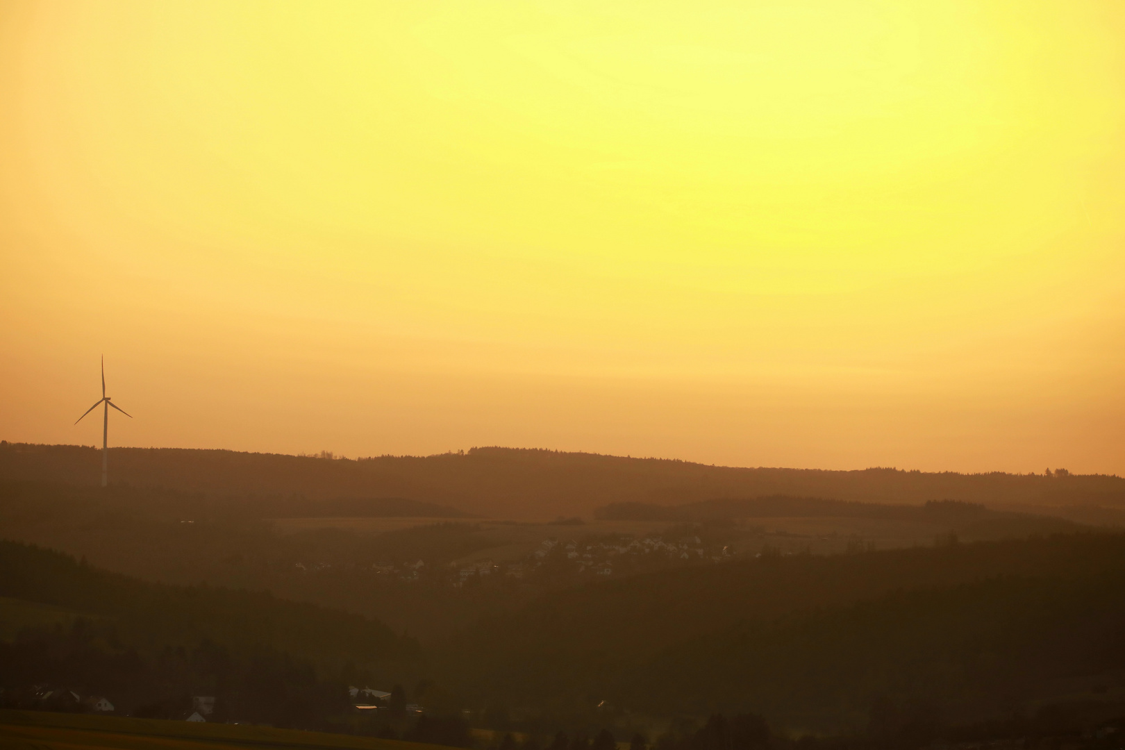 Sonnenuntergang mit Saharastaub I-V