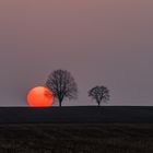 Sonnenuntergang mit Saharastaub in der Atmosphäre