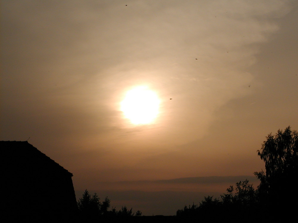 Sonnenuntergang mit Sand aus der Wüste