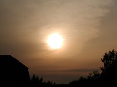 Sonnenuntergang mit Sand aus der Wüste