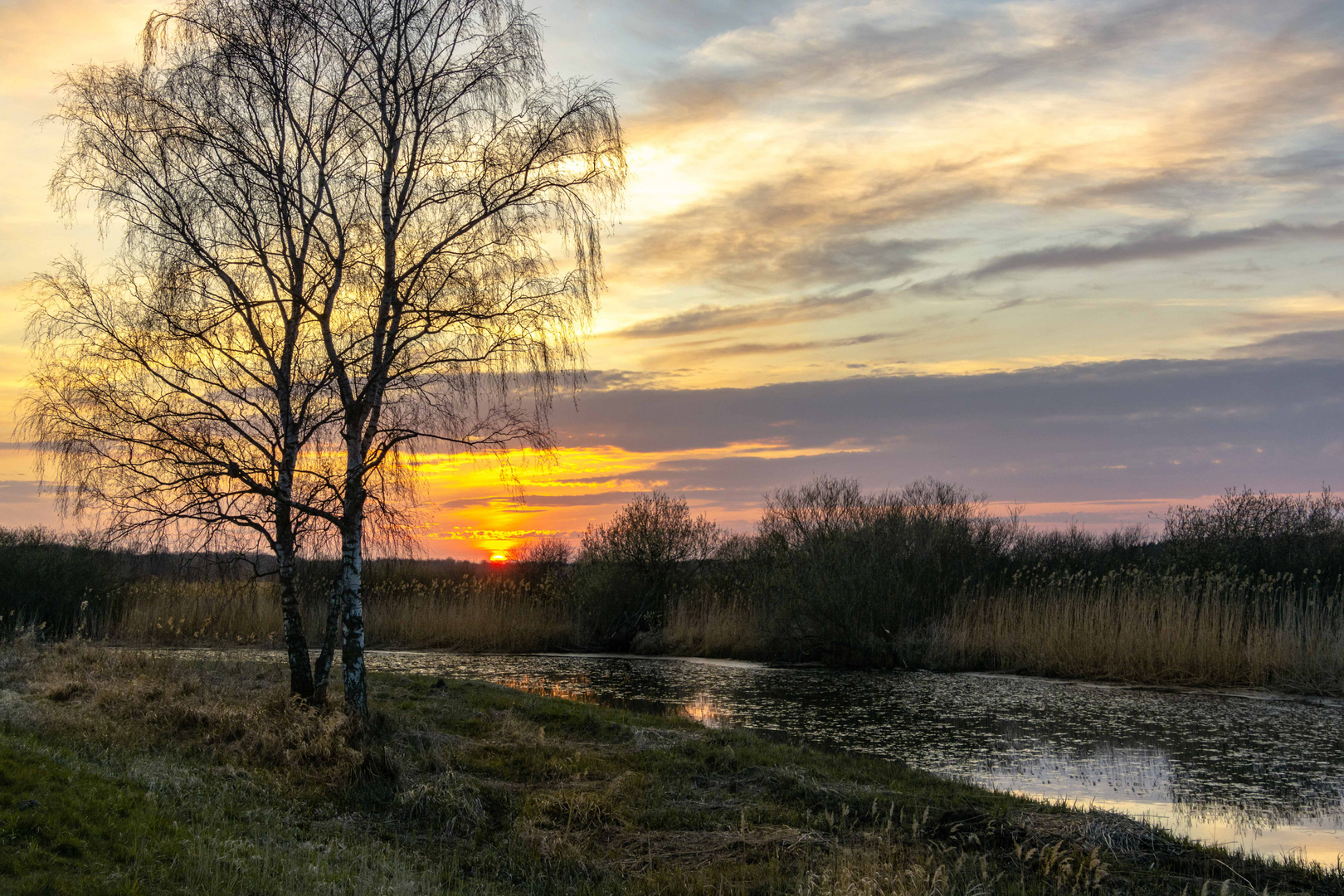 Sonnenuntergang mit sanften Farbtönen