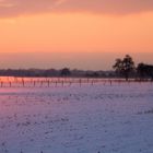 Sonnenuntergang mit Schnee