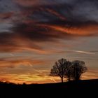 Sonnenuntergang mit schöner Wolkenbildung