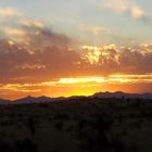 Sonnenuntergang mit Sicht auf die San Andres-Berge