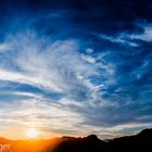 Sonnenuntergang mit spannendem Himmel