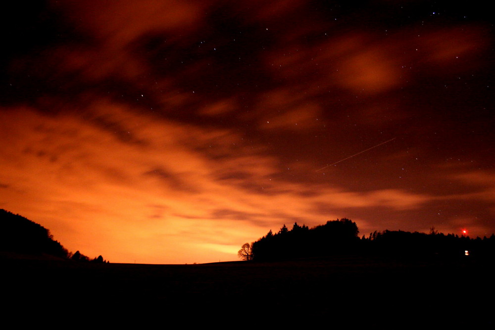 Sonnenuntergang mit Sternen