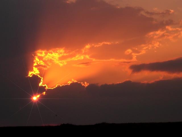 Sonnenuntergang mit Sternenfilter