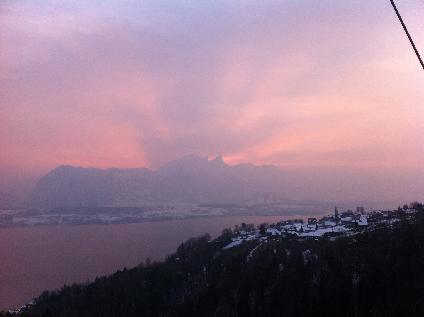 Sonnenuntergang mit Stockhorn